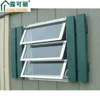 Lukliving haute qualité insonorisé économie d'énergie double vitrage isolation thermique contrôle manuel fenêtre d'auvent personnalisée