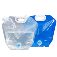 Sac à eau réutilisable personnalisé avec bec verseur 1L 2L 3L 5L 10L Pochette liquide pliable portable