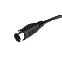 Cable de extensión DIN macho de 4 pines Cable Mini Din con contactos de cobre para conexiones de cable de alimentación Midi