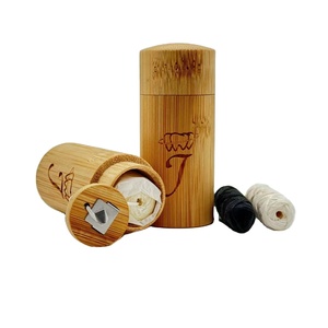 Fil dentaire en soie naturelle biodégradable écologique, emballage en tube de bambou, saveurs variées menthe pêche, pour usage domestique - Product Image 5