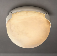 Plafonnier en laiton de style américain Plafonnier simple en albâtre pour chambre à coucher salon hôtel