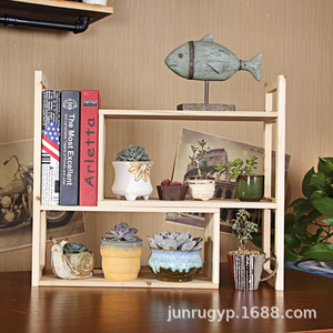 Modern Minimalist Wooden Desktop <b>Storage</b> Rack 3 Tier Bamboo Wood Color Standing Office Organizer for <b>Files</b> and Miscellaneous - Product Image 2