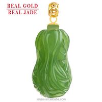 Pendentif en jade vert de qualité supérieure certifié, jade vert de vieille matière, jade vert de Hetian, pendentif en jade naturel 18K pour hommes et femmes