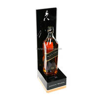 Support de bouteille de vin en acrylique écologique personnalisé avec base lumineuse LED pour présentation sur comptoir