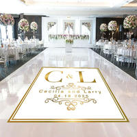 Autocollant personnalisé pour piste de danse de mariage, sticker de réception personnalisé, film vinyle, décoration de toile de fond de mariage