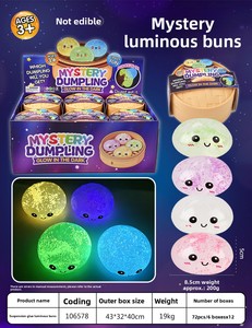 Jouet Squishy Lumineux en forme de Boulette de Vapeur, Anti-Stress, à Presser, Balle Sensorielle Fidget - Product Image 6