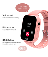 Dispositivo de Seguridad Infantil Antipérdida, Reloj Inteligente con Linterna, Tarjeta SIM, Posicionamiento, Reloj Inteligente Conectado para Niños, Reloj de Seguridad Escolar