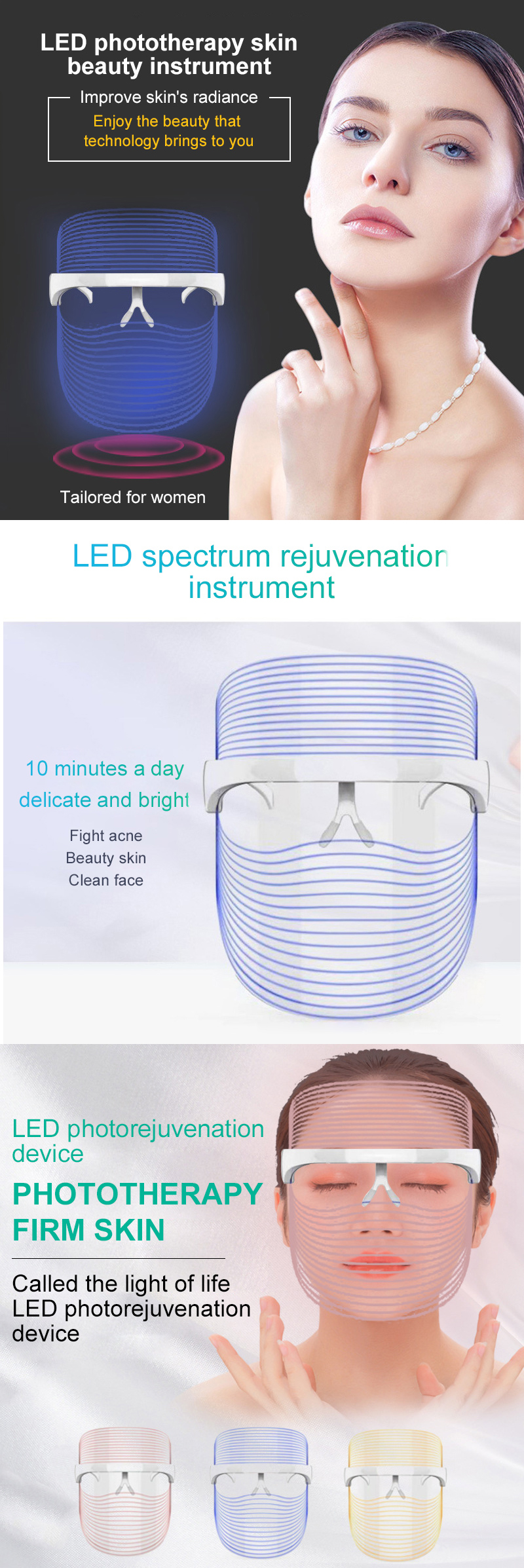 Beautiful Hot Sell Infrared Beauty Reviews Do Facial Face Shield Led Light Masks Device Work Mask For Wrinkles