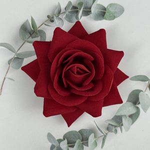 Rosa Artificiale a Testa Piccola in Velluto di Alta Qualità Direttamente dalla Fabbrica per Decorazioni Interne - Product Image 2