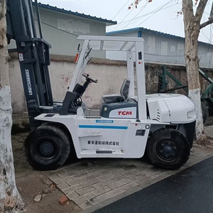 Excellent prix, chariot élévateur d'occasion TCM japonais avec moteur ISUZU, 7 tonnes, FD70 CPCD70 7T, avec déplaceur latéral hydraulique et pneus pleins, à vendre - Product Image 5