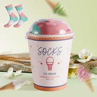 Prix de gros d'usine Ice-cream Package Chaussettes Chaussettes drôles respirantes pour un port quotidien
