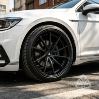 عجلات 722Auto مكونة من قطعتين مصنوعة من الألومنيوم المطروق بلون أسود لامع مع براغي حمراء، مقاس 19-21 بوصة، 5x112 5x120، خفيفة الوزن لسيارة BMW M2 كومبتيشن