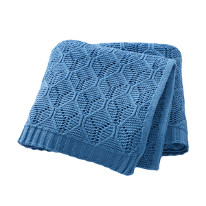 Coperta in Maglia per Neonati con Motivo a Onde, Morbida e Traspirante, Unisex per Neonati e Bambini - Product Image 4