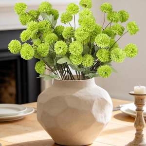 Planta Artificial de Eryngo de Tallo Largo Hecha a Mano con Flores Artificiales y Follaje de Plástico para Decoración Floral de Interiores - Product Image 1