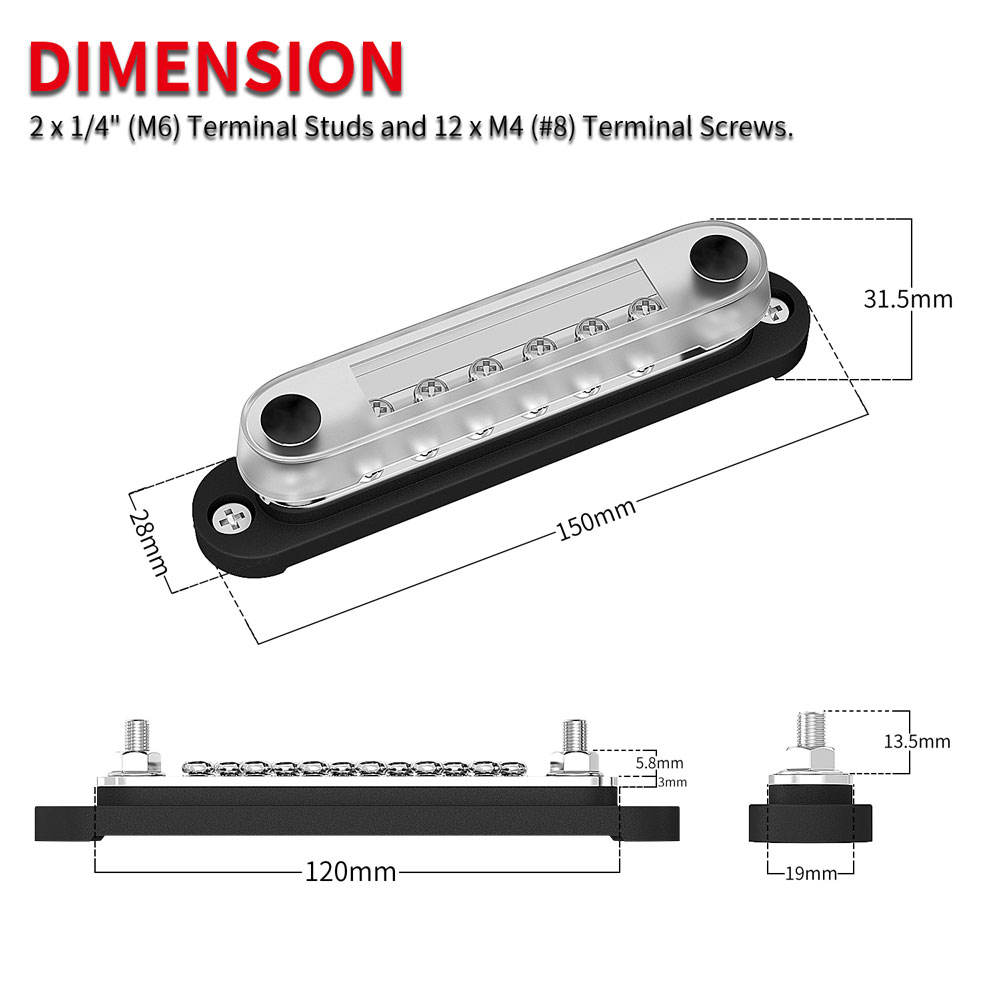 Blocco Distribuzione Alimentazione 10 Vie Greluma - Con Terminali M6 E M4, Per Auto E Barche - Foto 7