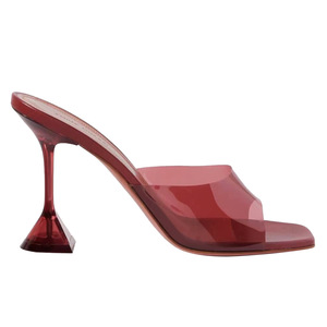 Sandales transparentes à talon cristal pour femme, nouvelle collection été, style Amina, verres à vin et sandales à bout carré tendance - Product Image 2
