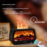 Humidificateur 3D rechargeable effet feu de camp, diffuseur d'huiles essentielles aromathérapie cheminée, diffuseur de flamme colorée télécommandé