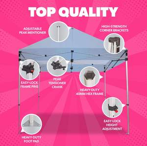 Özel Tasarım Açılır Kapanır Çadır, Ultraviyole Işık Korumalı, Su Geçirmez, Kendin Yap Paketi, Kişiselleştirilmiş - Product Image 5