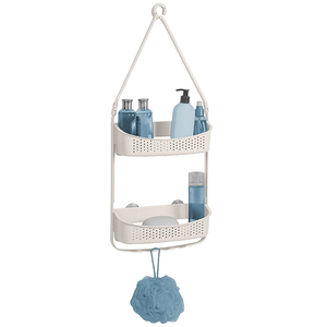 Plastic Over Hanging Bathroom Shower Caddy with hook 2-way Hanging Shampoo Organizer Plastic Shower Caddy over Shower Head