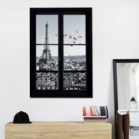 Autocollants muraux écologiques, autocollants muraux amovibles imperméables, autocollant mural 3d de la tour Eiffel, autocollants de décoration pour la maison, autocollant mural en Pvc
