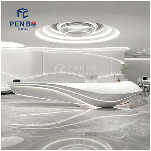 Mostrador de Recepción de Mármol Resistente a los Arañazos, Mostrador de Caja para Salón de Belleza, Mostrador de Recepción Personalizado para Spa, Salón de Uñas y Salón de Belleza - Product Image 3