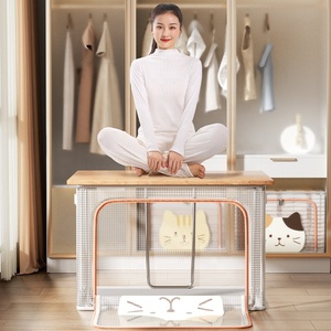 <span class=keywords><strong>Prix</strong></span> raisonnable vêtements conteneur boîte de rangement clair pliable grande boîte de rangement transparente sac de rangement clair diviser organisateur étui - Product Image 1