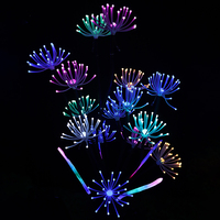 Grand éclairage décoratif intérieur/extérieur IP65 Lanterne de lotus des neiges à fleur en fibre optique rose pour la lumière commerciale des plantes de mariage
