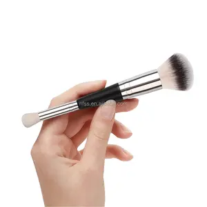 Wholesale Refillable Handle Dispenser Container Liquid Loose Powder Brush Applicator Empty Foundation Makeup Brush With Tube