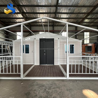 Maisonnette modulaire de luxe certifiée CE, 2-3 chambres, pour logement d'appoint, 30 pieds, préfabriquée, extensible, en conteneur