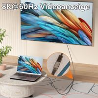 Câble de charge rapide USB4.0 Type-C mâle vers Type-C femelle Syong 8K60Hz, tressage en nylon, compatibilité Thunderbolt