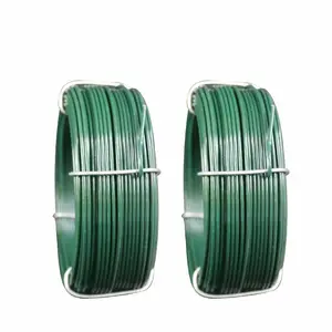 Chinese Factory Direct Sale Black 9 Gauge 10 Gauge Pvc Wire Green Plastic Wire Big Coil Pvc Coated Iron Wire