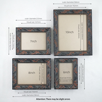 Marco de Fotos de Estilo Europeo, Negro, Creativo, Ecológico, Personalizado con Impresión UV, Hecho a Mano, con Relieve, de Madera Rústica, para Mesa o Pared