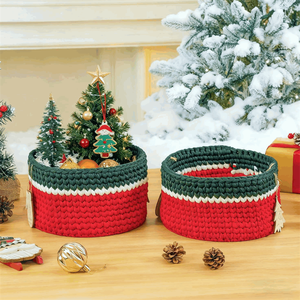 Cestas de Almacenamiento Vacías de Navidad a Precio Económico, Cesta de Navidad Tejida de Cuerda de Algodón para Regalo de Bebé - Product Image 2