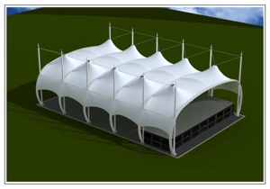Structure de membrane tendue pour ombrage, terrain de <span class=keywords><strong>tennis</strong></span>, tissu imperméable résistant aux UV, couverture de toit pour terrain de <span class=keywords><strong>tennis</strong></span>/football/basket-ball - Product Image 2