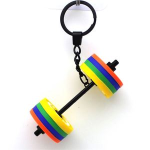 Offre Spéciale – Porte-clés en caoutchouc amovible haltère et barre de musculation, ensemble de pendentifs sportifs, accessoires créatifs pour cadeaux de fitness - Product Image 2