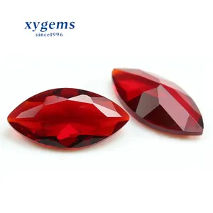 5*10mm (other sizes are OK) Marquise Glass Loose Gemstone in Red Color