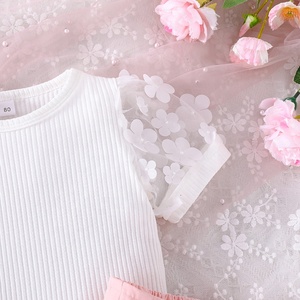 Conjunto de Dos Piezas de Verano para Niñas de 2 a 7 Años, Estilo Dulce y Personalizable, Top de Manga Corta y Pantalones Cortos, Venta al Por Mayor - Product Image 5