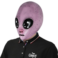Masque en latex rose Alien, capuche d'horreur fantôme zombie, accessoires effrayants pour fête costumée d'Halloween, personnalisable