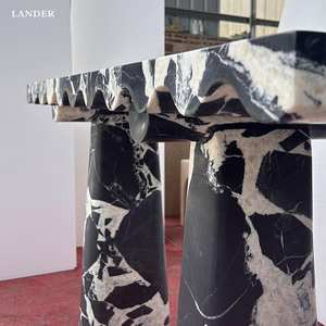 Lander Stone Noir Grand Antique <strong>Marble</strong> <strong>Console</strong> <strong>Table</strong> for Home Living Room Hotel Nature Stone Mable <strong>Console</strong> <strong>Table</strong> - Product Image 4