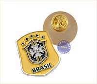 Badges personnalisés à épingler, motifs football, club sportif, logo métallique plaqué, épingles en émail souple ou dur, tendance