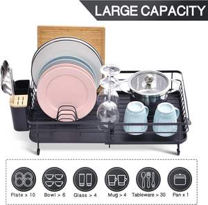 Escurridor de Platos de Acero Inoxidable para Encimera, con Bandeja de Drenaje y Porta Cubiertos, Venta al Por Mayor - Product Image 5