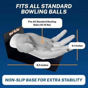 Soporte para Bola de Bolos Hold My Ball, Duradero, Antideslizante, Diseño Elegante Tallado a Mano, Plástico Blanco, Madera, No Requiere Ensamblaje - Product Image 2