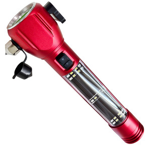 Multifunctional Flashlight Aluminum Alloy 8W LED Emergency <b>Light</b> With Buzzer Magnet <b>Rope</b> Cutter Handheld Torch - Product Image 5