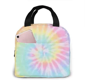 Sac fourre-tout à déjeuner Pastel Tie Dye, boîte à déjeuner réutilisable