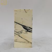 Table basse en marbre blanc personnalisée KINGS-WING, table d'appoint pour salon, table en pierre Calacatta