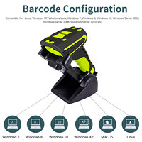 Symcode, escáner de código de barras de mano, verde, 433Hz, conexión inalámbrica, interfaz USB COM, reparación de teléfonos, reparación de teléfonos móviles A4S