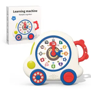 Unisex Educational Clock Toy For Children Ages 2-7 Sounding Comfort Light Sensory For Baby Kids Learning