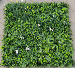 O-G003 personnalisé plantes artificielles à feuilles persistantes <span class=keywords><strong>mur</strong></span> d'herbe Style de la jungle tropicale fausse <span class=keywords><strong>plante</strong></span> verdure toile de fond <span class=keywords><strong>accrocher</strong></span> <span class=keywords><strong>mur</strong></span> de plantes - Product Image 5