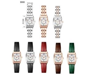 Montres à quartz carrées pour femmes Scottie 9080, nouvelle collection, luxe léger, bracelet en acier inoxydable, personnalisables en gros - Product Image 6
