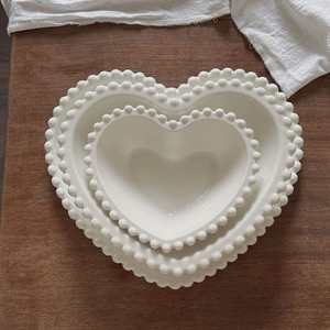 Assiette à dîner <span class=keywords><strong>en</strong></span> porcelaine blanche <span class=keywords><strong>de</strong></span> haute qualité <span class=keywords><strong>vaisselle</strong></span> <span class=keywords><strong>en</strong></span> <span class=keywords><strong>forme</strong></span> <span class=keywords><strong>de</strong></span> <span class=keywords><strong>coeur</strong></span> bol <span class=keywords><strong>en</strong></span> céramique bols à salade <span class=keywords><strong>de</strong></span> Style français <span class=keywords><strong>vaisselle</strong></span> - Product Image 2